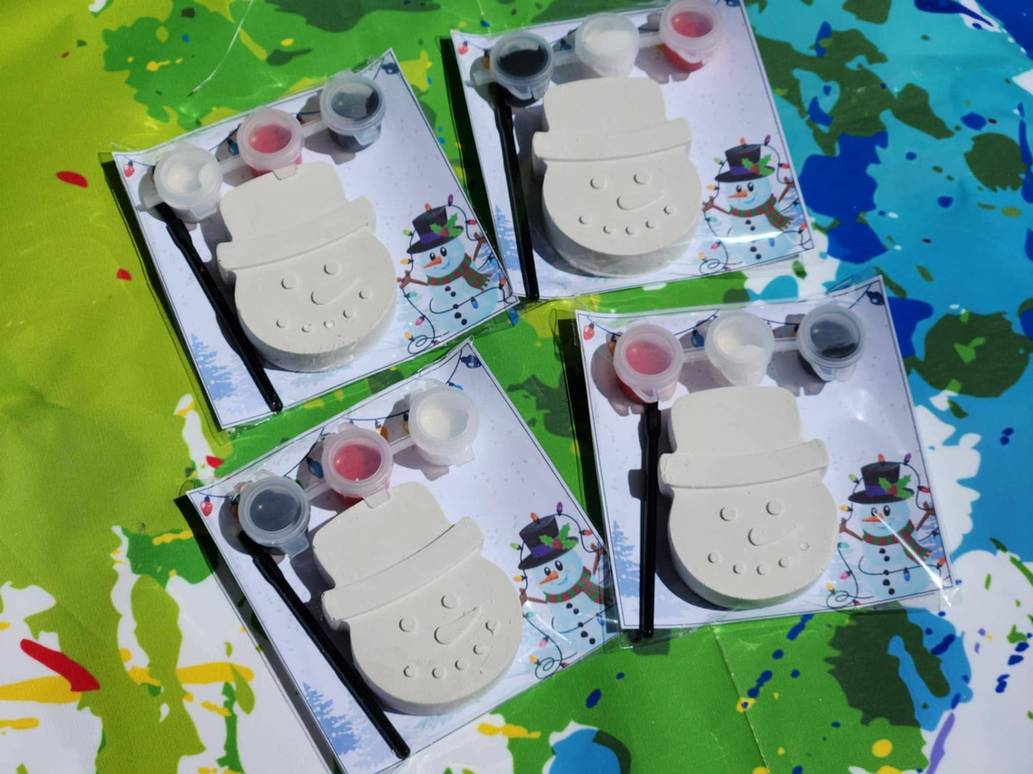 Snowman Plaster Paint Kits l Christmas Present l