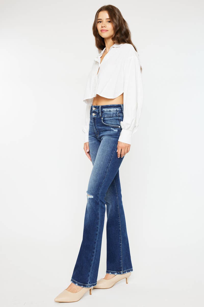 OPEN PACK HIGH RISE BOOTCUT JEANS-KC9373D