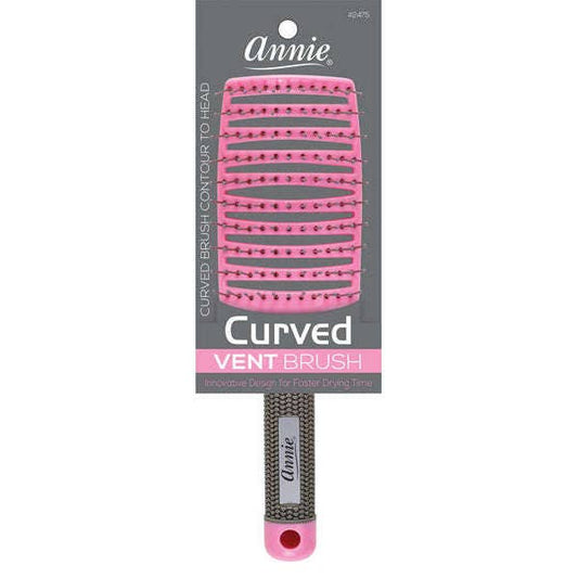 Annie Curved Vent Brush Nylon Bristles