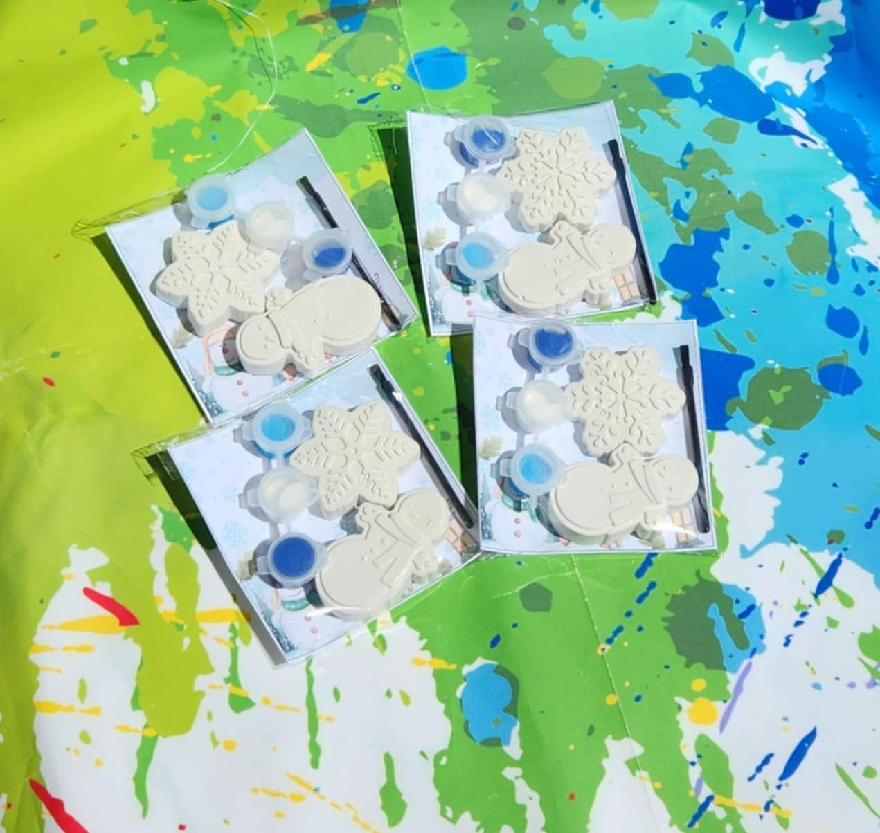 Snowmen, Snowflake Christmas Party Paint your own Kits ,