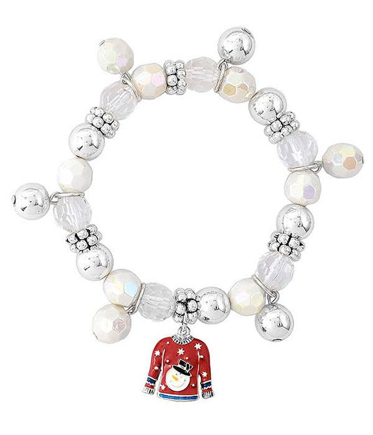 ( B766 )  CHRISTMAS   BEAD BRACELET