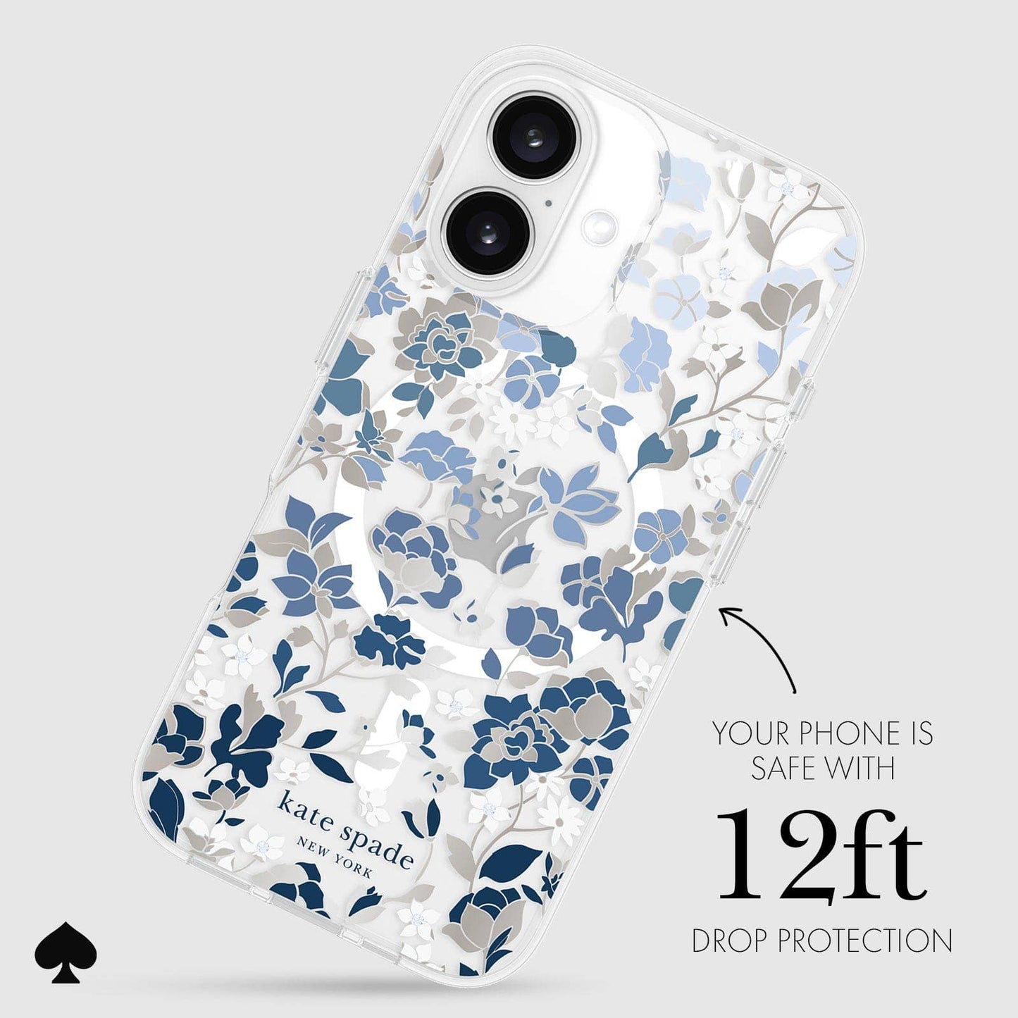 Kate spade new york iPhone 16 Flowerbed Blue MagSafe