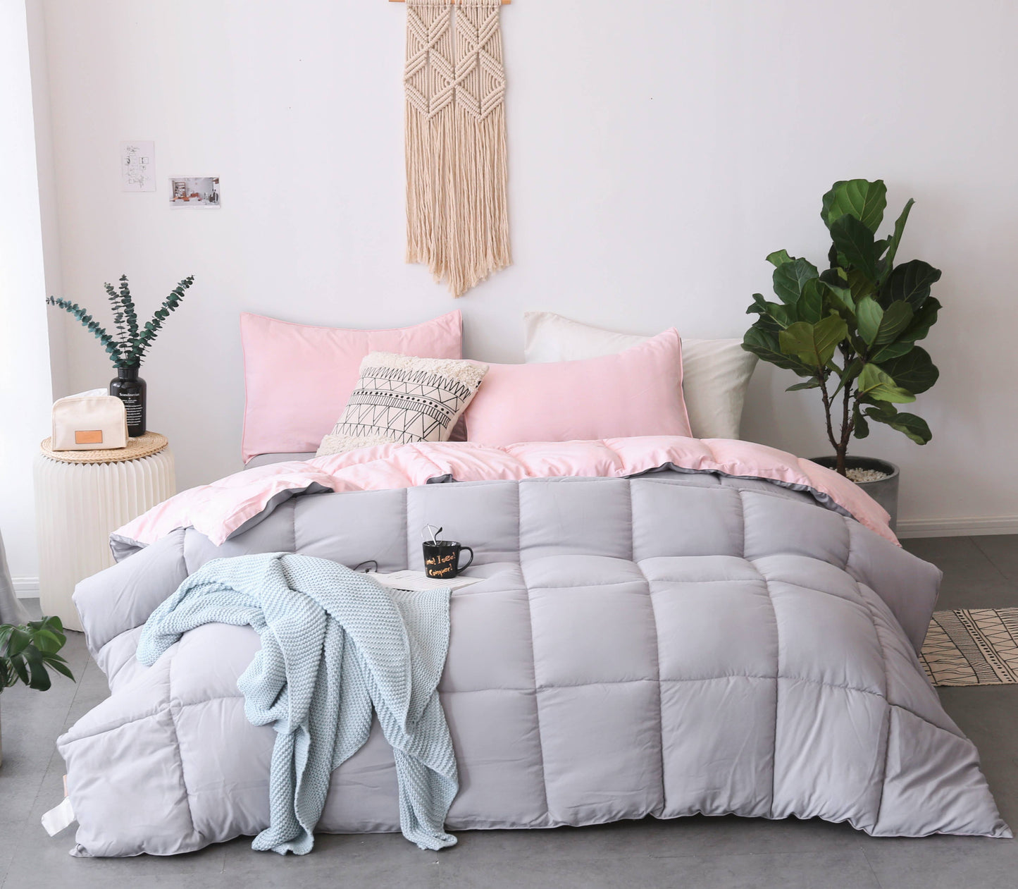 Down Alternative Comforter Set Reversible Duvet Insert