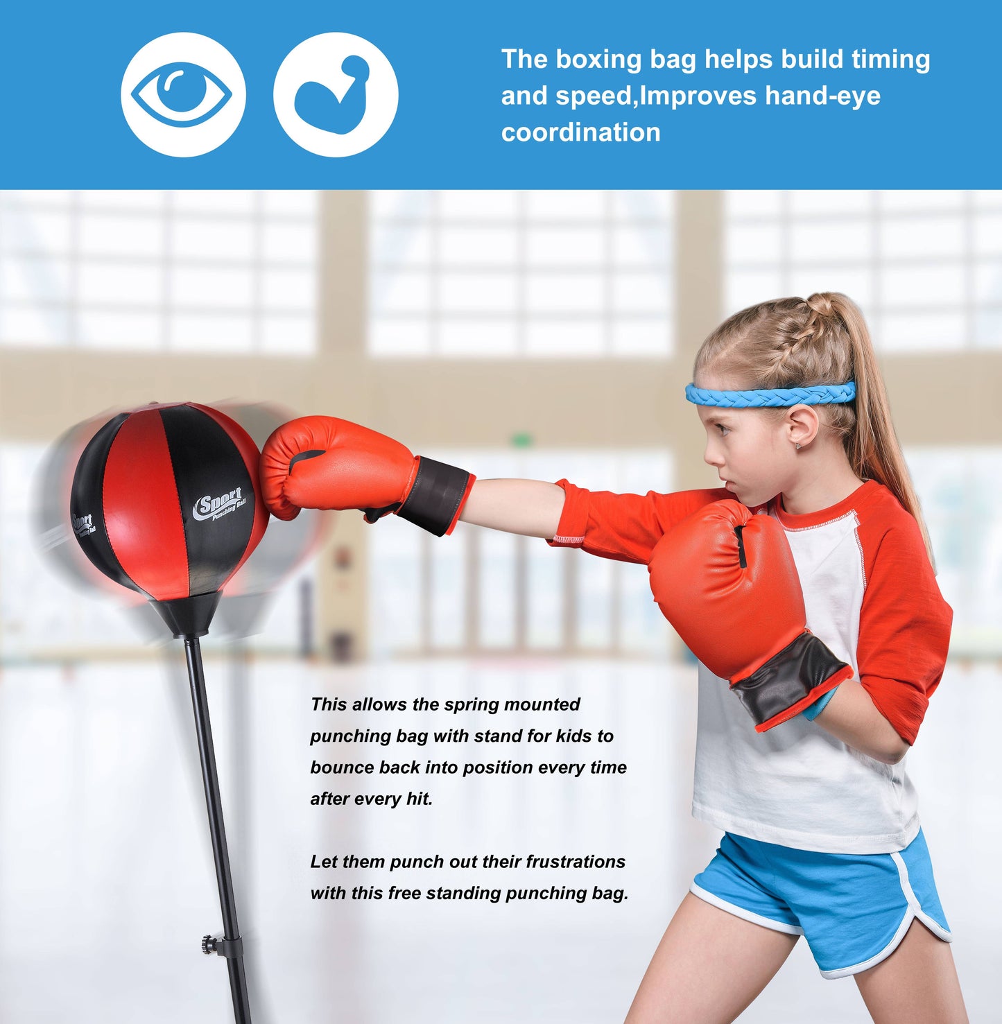 Punching Bag for Kids with Stand
