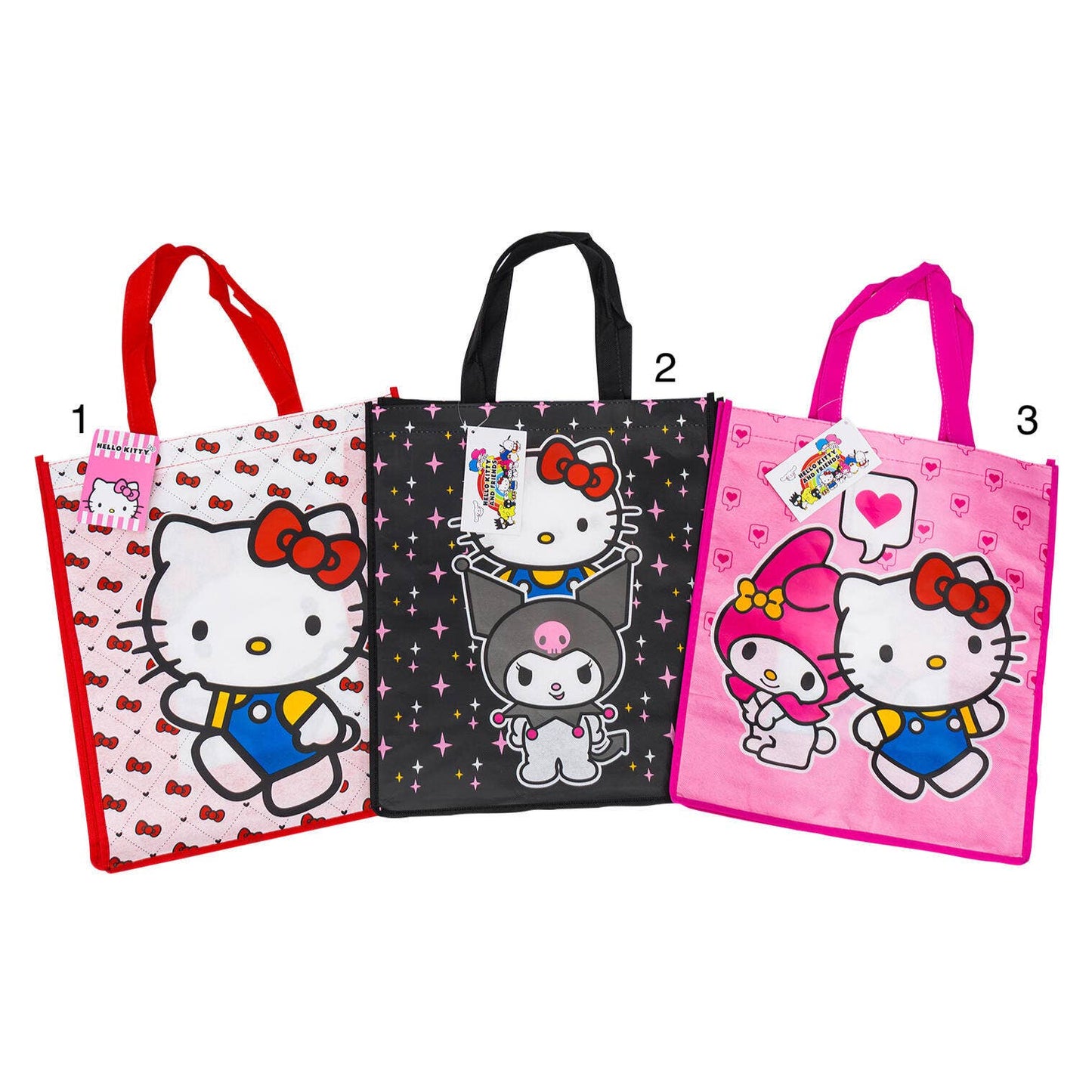HELLO KITTY AND FRIENDS REUSABLE TOTE BAGS, 86329