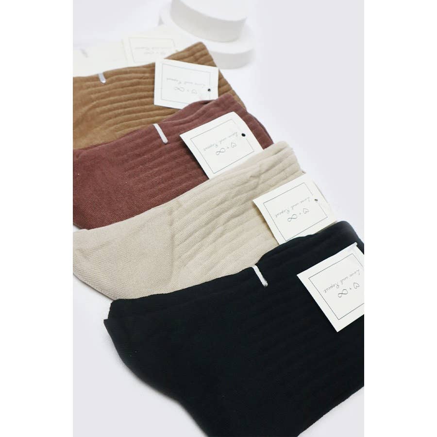Basic Style All Year Neutral Tone Socks
