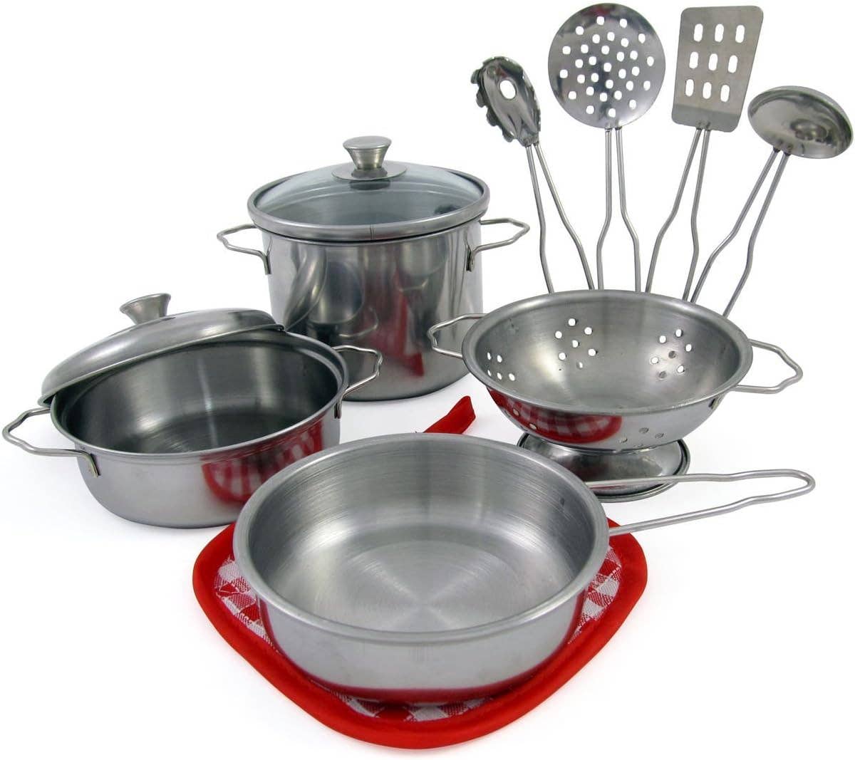 Metal Pots And Pans Kitchen Cookware Playset