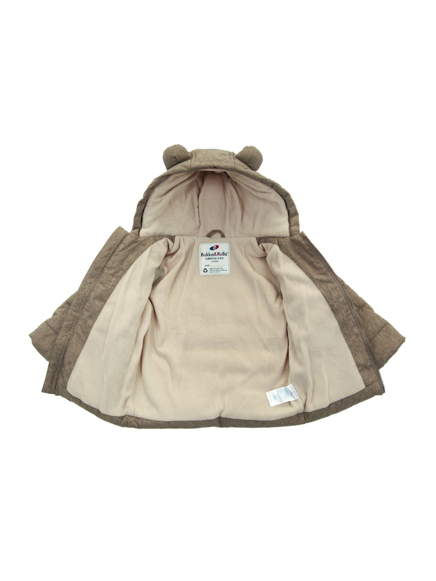 Baby Toddler Boys' Fleece Lined Puffer Jacket