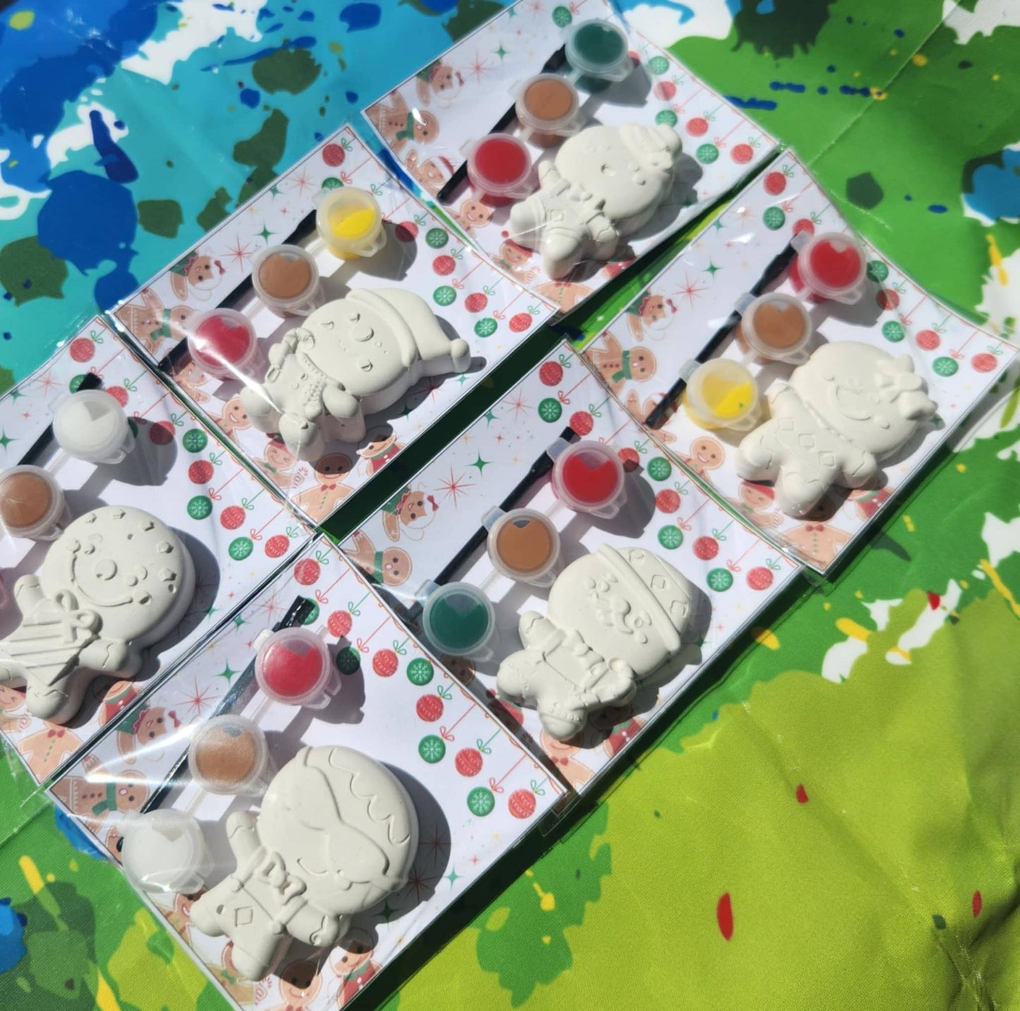 Gingerbread Mini Paint Kits - Party Favors - Christmas Party