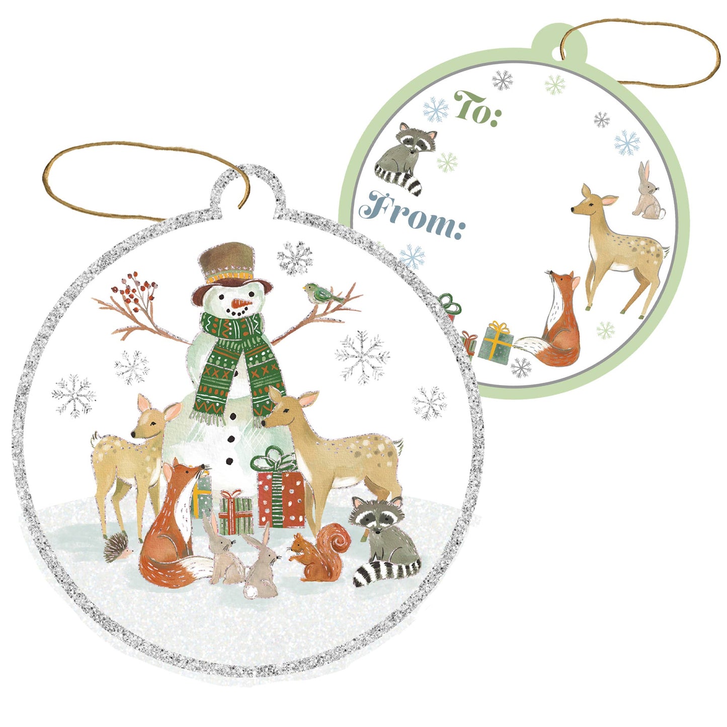 Gift Tags w/ Tie String - Holiday Woodland