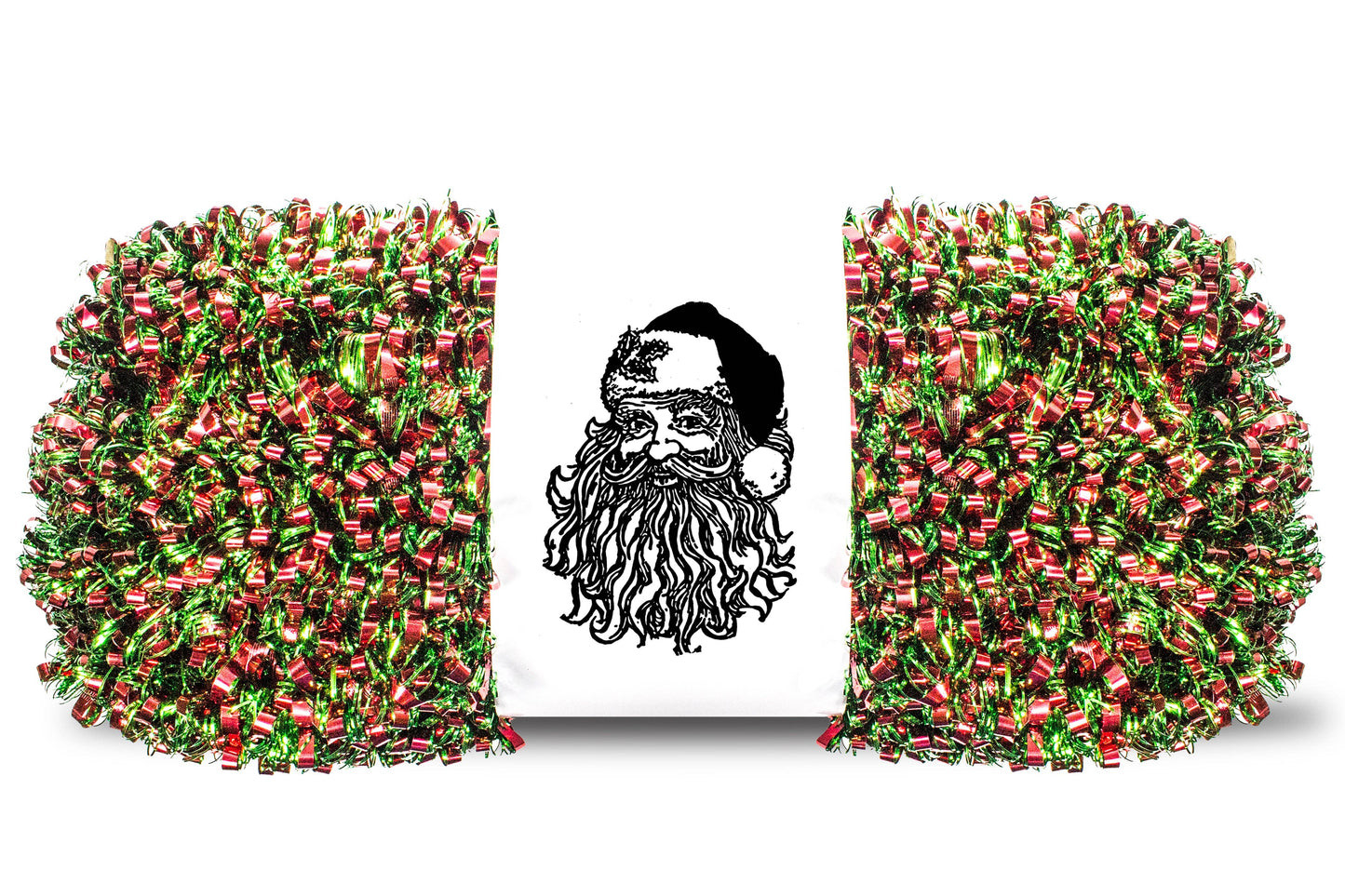 100' Red and Green Metallic Tinsel Garland
