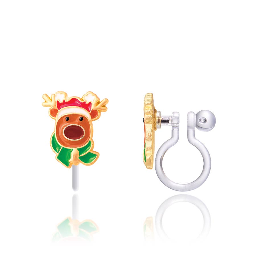 CLIP ON Earrings | Reindeer Magic | Christmas