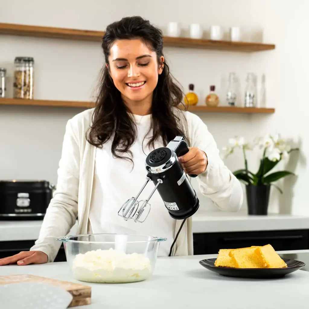 Westinghouse 5-Speed Hand Mixer with Base - Retro Series