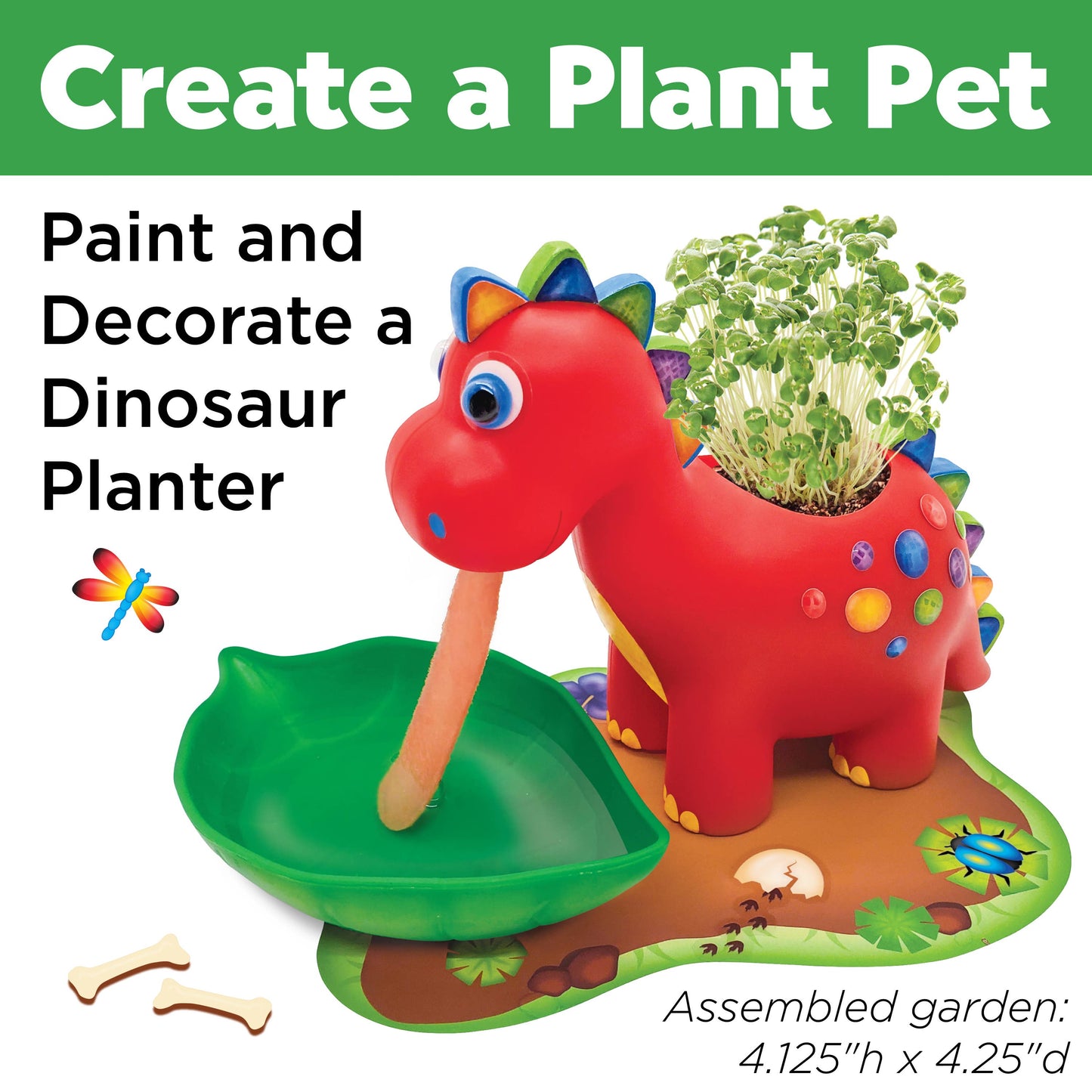 Self-Watering Dinosaur Plant Pet Grow Craft Kit for Kids