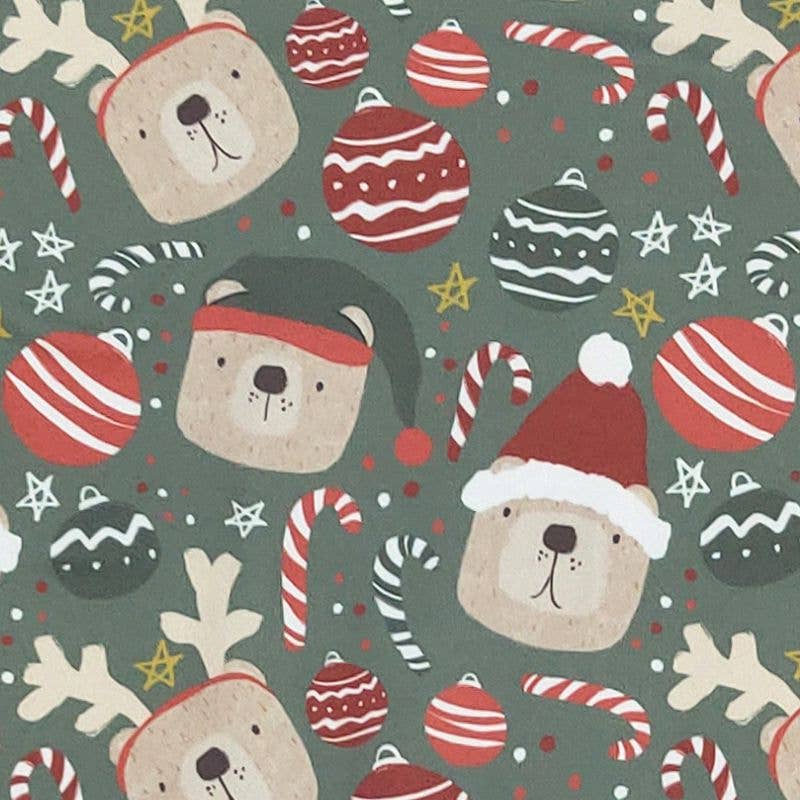 Candy Cane Bear Boy Romper