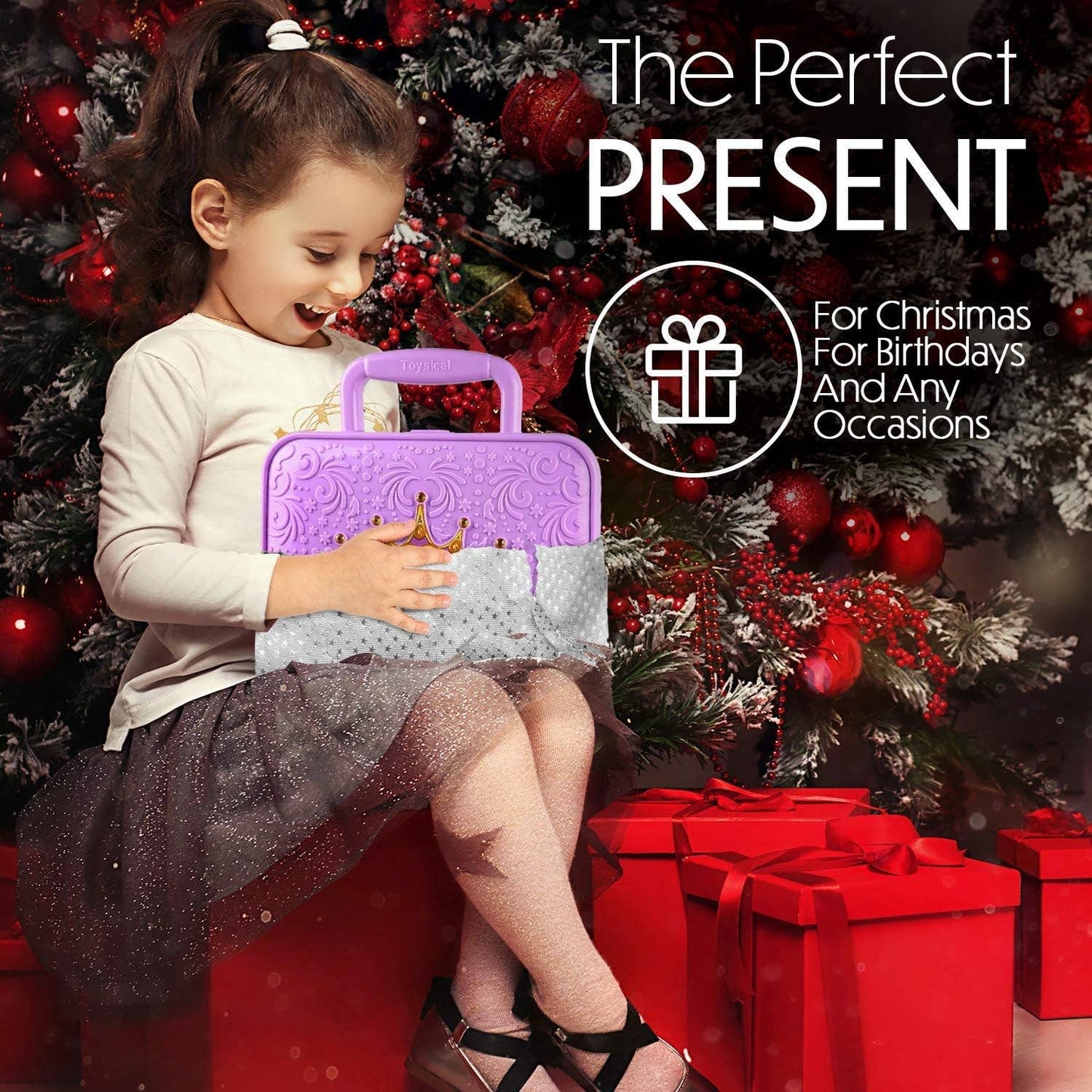 51 PCS Pretend Makeup Set for Kids, Real Non-Toxic Toys