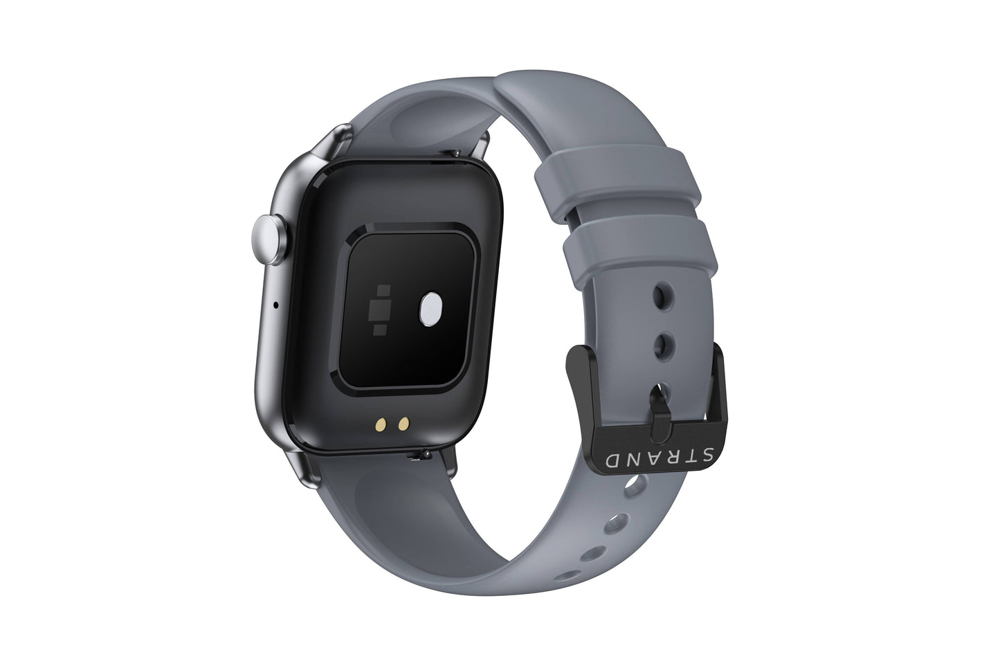 Smart Rectangle grey silicon watch works w/ Android & Apple