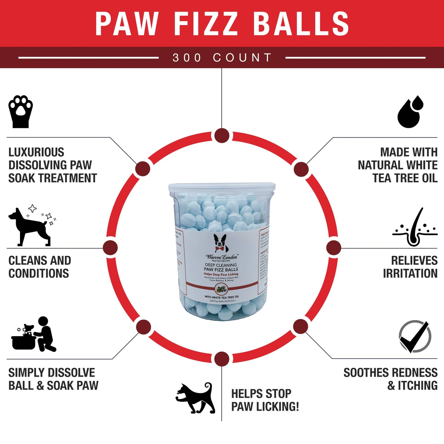 Deep Cleaning Paw Fizz Soak