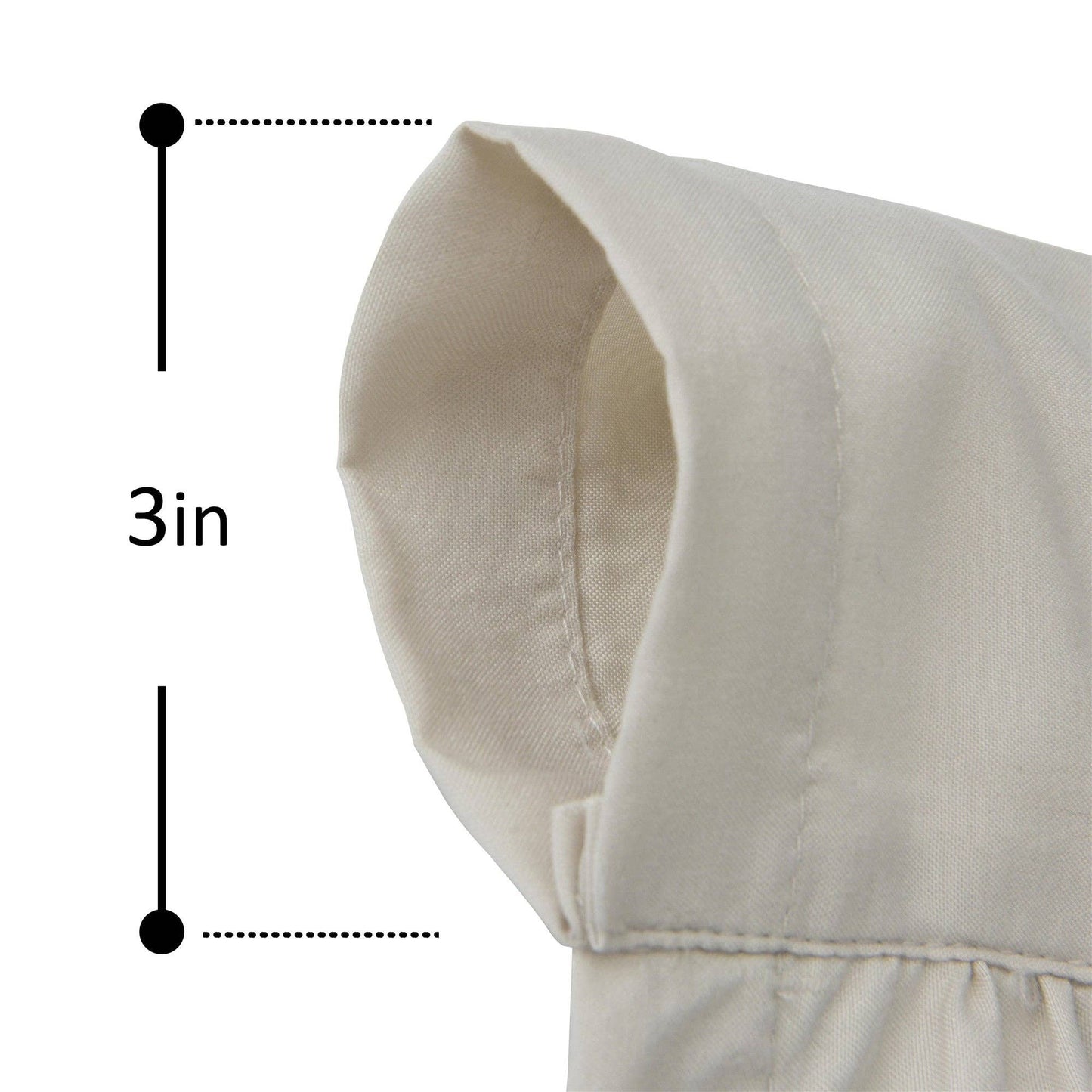HIG Farmhouse Ruffle Window Curtains with Blackout Liner