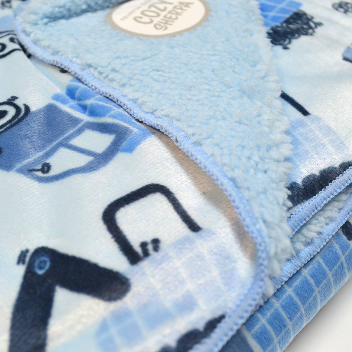 Super Soft Reverse side Cozy Sherpa Plush Baby Blanket