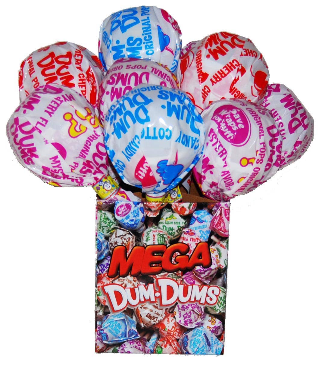 Mega Pop Giant Dum Dums, 12ct