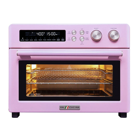 VAL CUCINA 10-in-1 Air Fryer Toaster Oven- Classic Pink