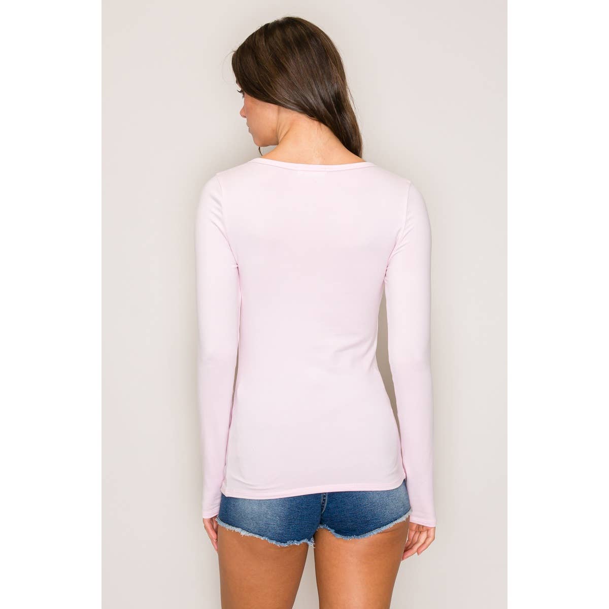 V-Neck Long Sleeve Henley