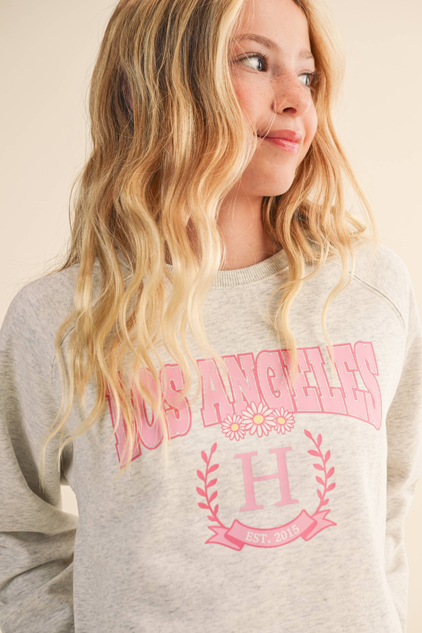 TWEEN KIDS GIRLS CROPPED RAGLAN SWEATSHIRT (7-14)