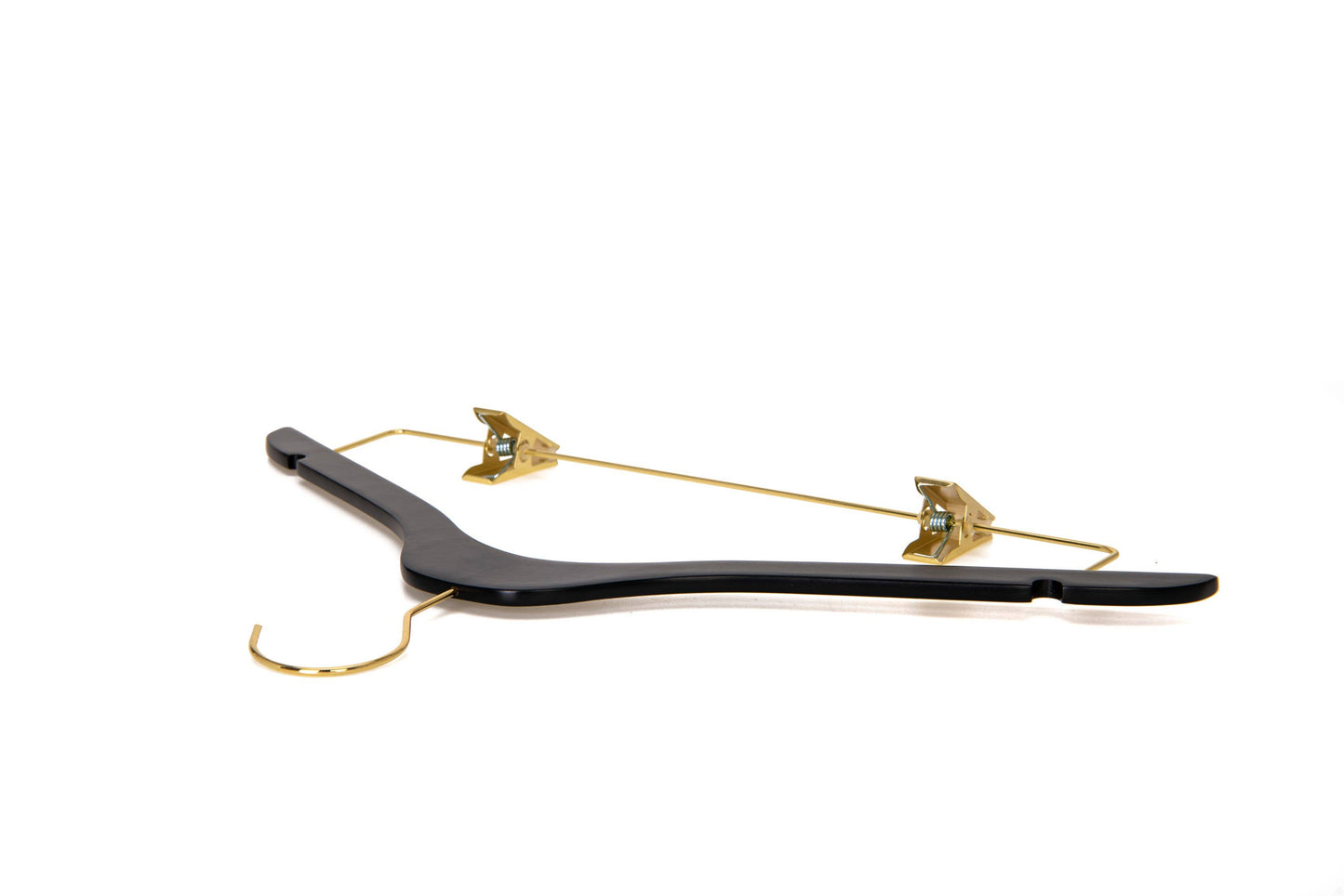 WS73 Ultra Slim Skirt Pant Hangers + Clips Black/gold - 100