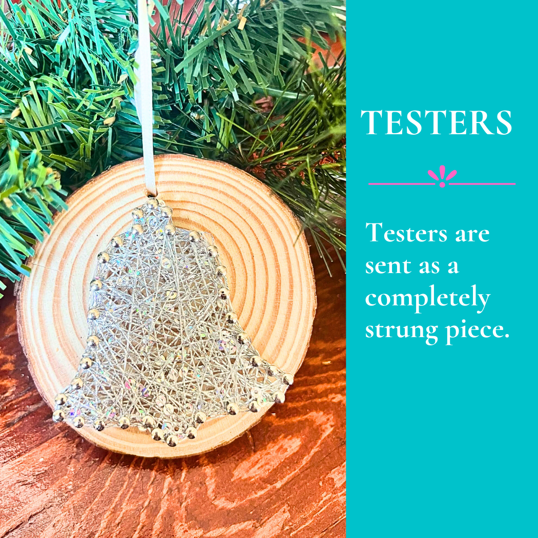 Silver Bell String Art Ornament Kit: DIY Christmas Craft