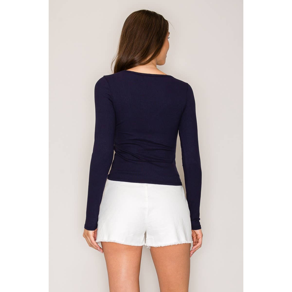 Long Sleeve Henley Top