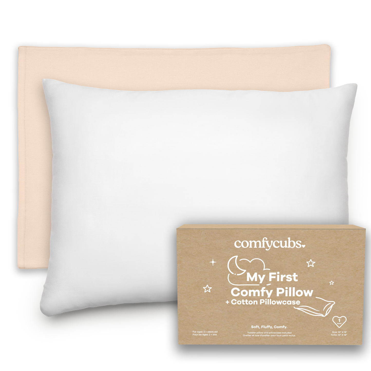 Toddler Pillow, Breathable Kids Travel Pillow by Comfy Cubs