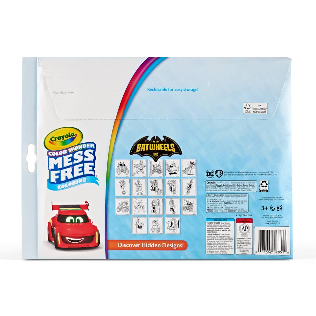 DC Batwheels Color Wonder Coloring Pad & Markers by Crayola