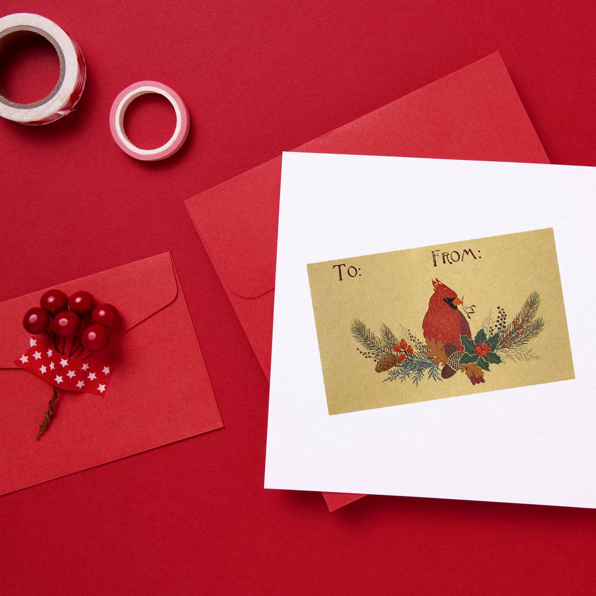 Wrapables Christmas Holiday Gift Tag Stickers and Labels