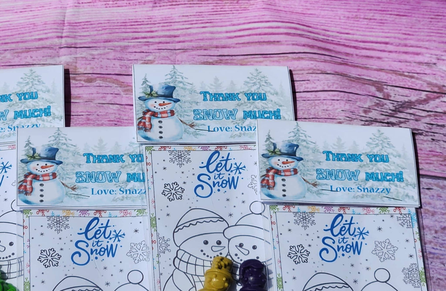 Snowman Coloring Kit – Snowman Crayons – Christmas Party
