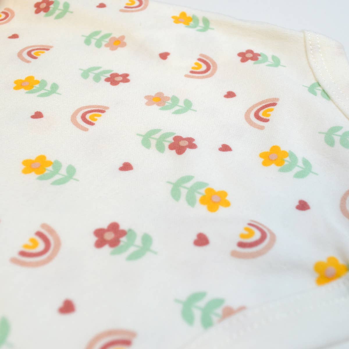 Pack of 3 Baby Love Puff Screen Print Pattern Bodysuits