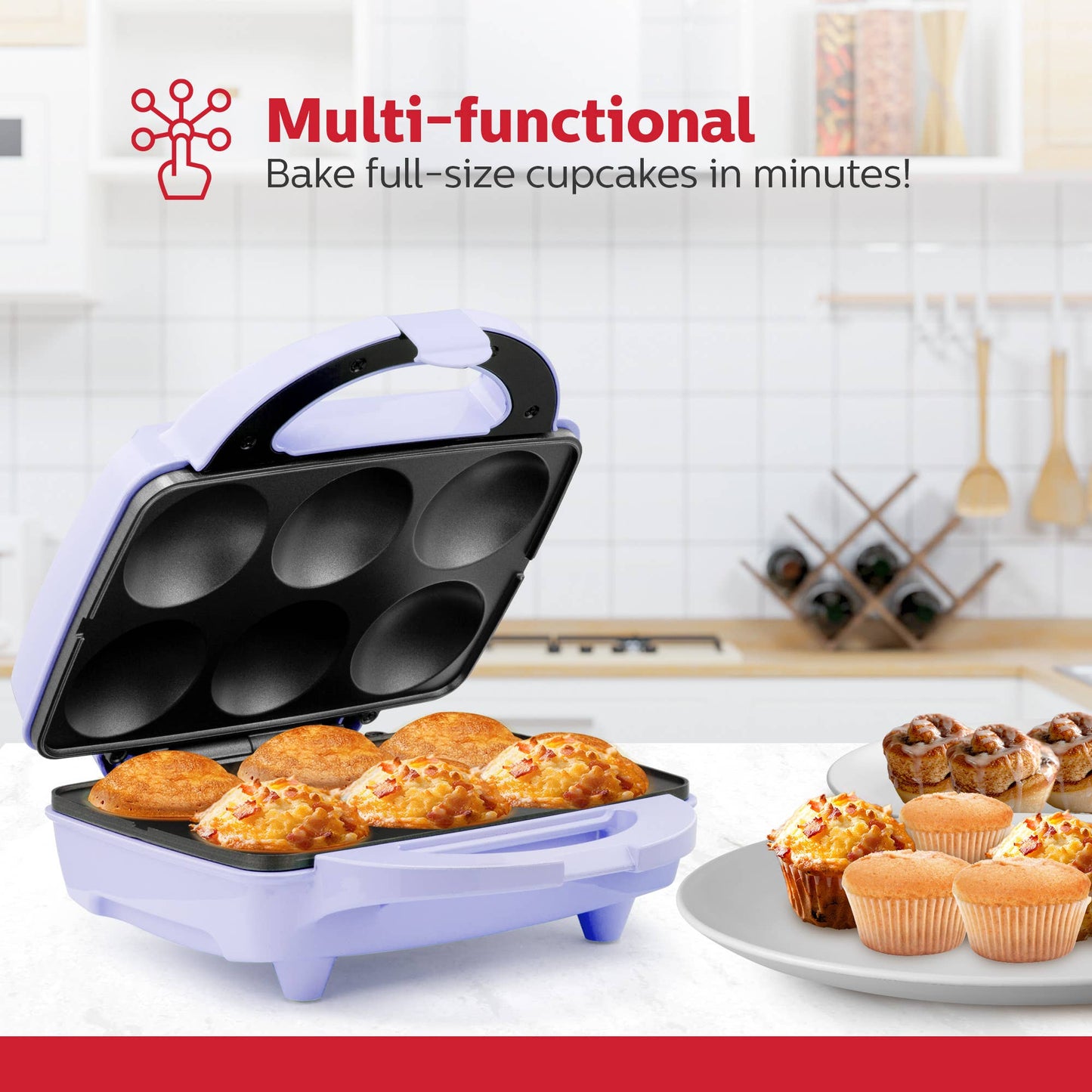 Holstein Housewares Cupcake Maker 6 Full Size Muffins