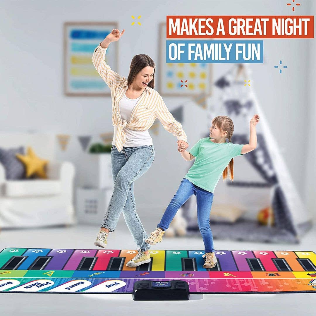 6 ft. Floor Piano Mat for Toddlers - Giant Piano Playmat
