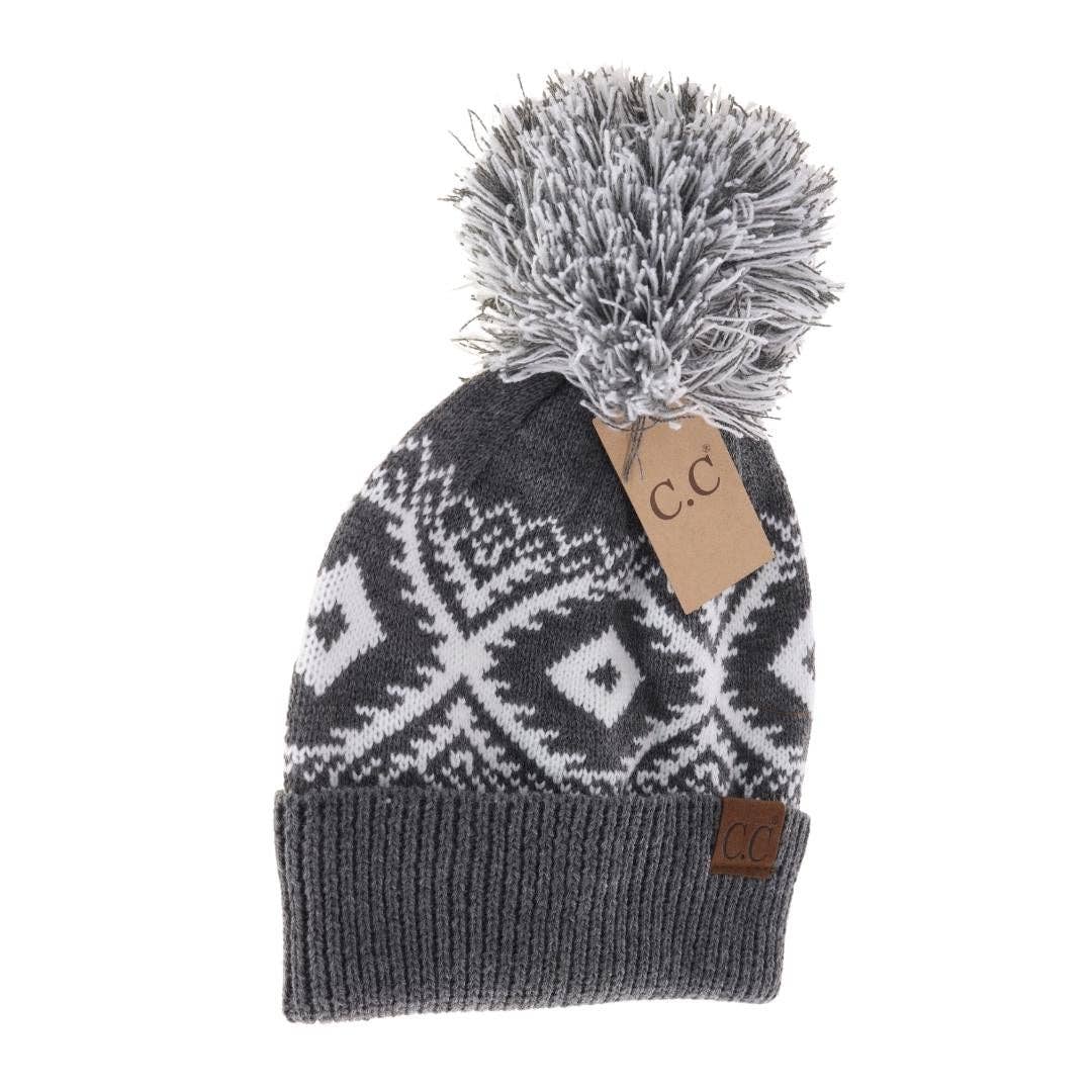 Aztec Multi-Colored Pom C.C Beanie HAT4017
