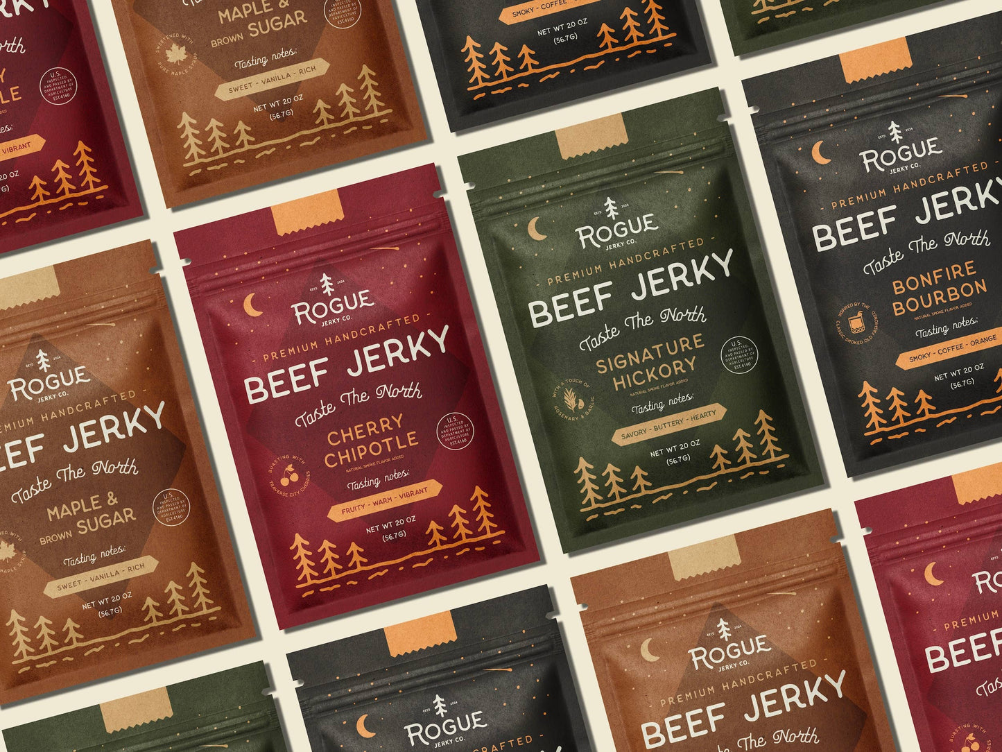 FREE Counter Display Package: 16 of Each Beef Jerky Flavor!