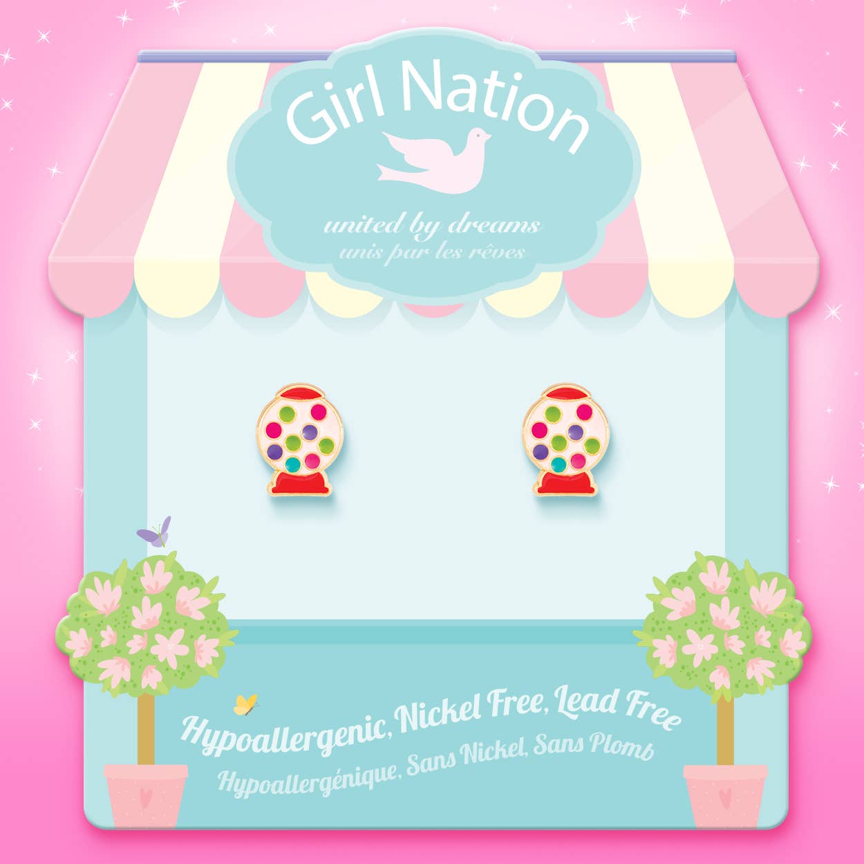 Gumball Nostalgia | Cutie Stud Earrings | Hypoallergenic