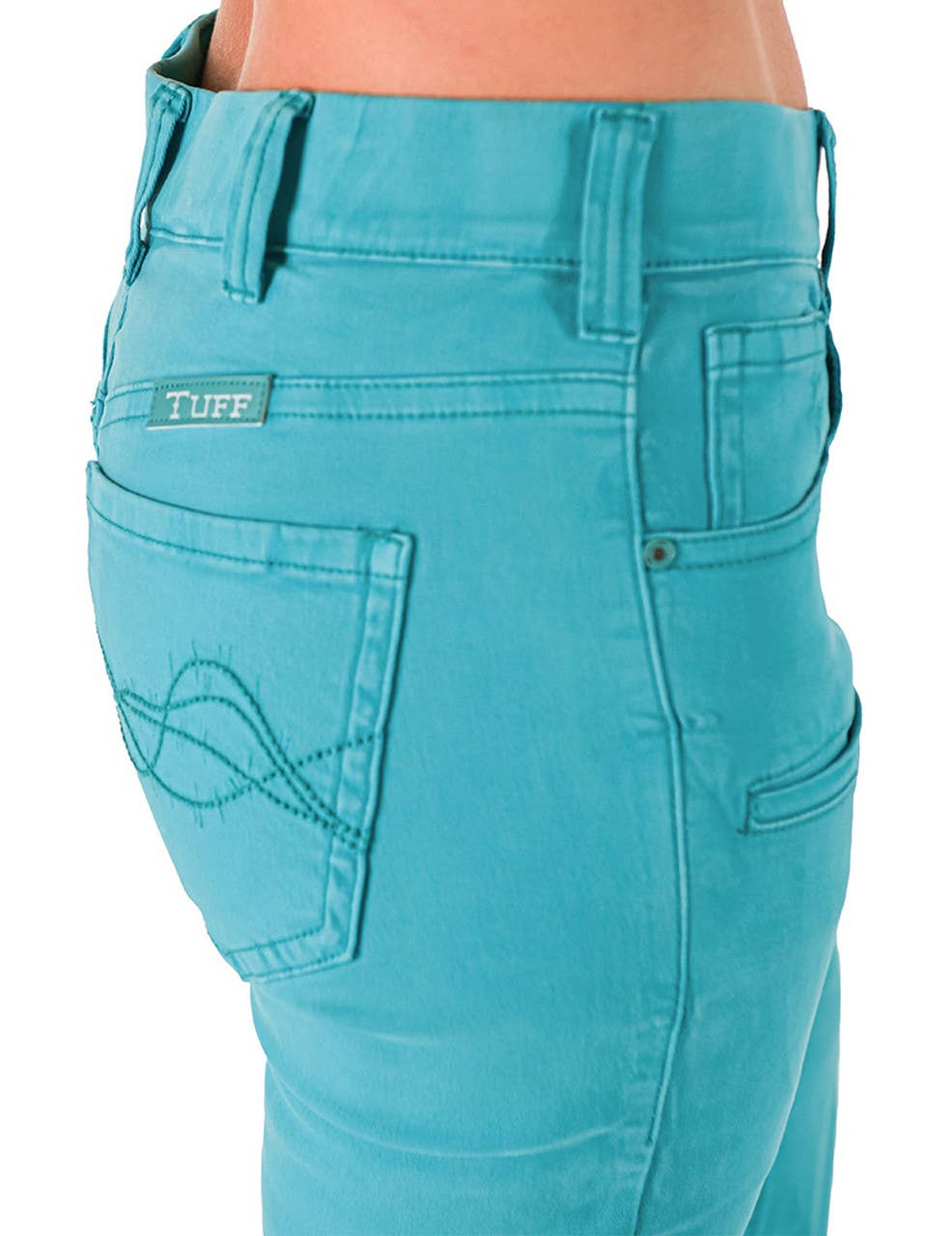 Turquoise Pull-On Trousers