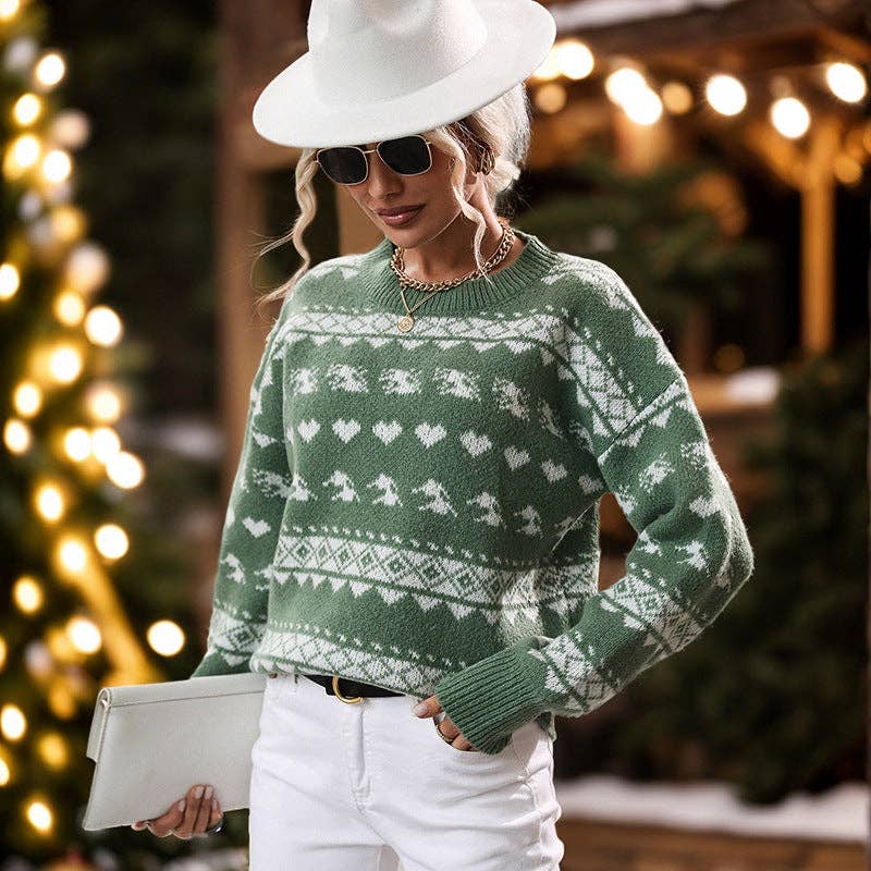 Women's Autumn Winter Round Neck Christmas Sweater
