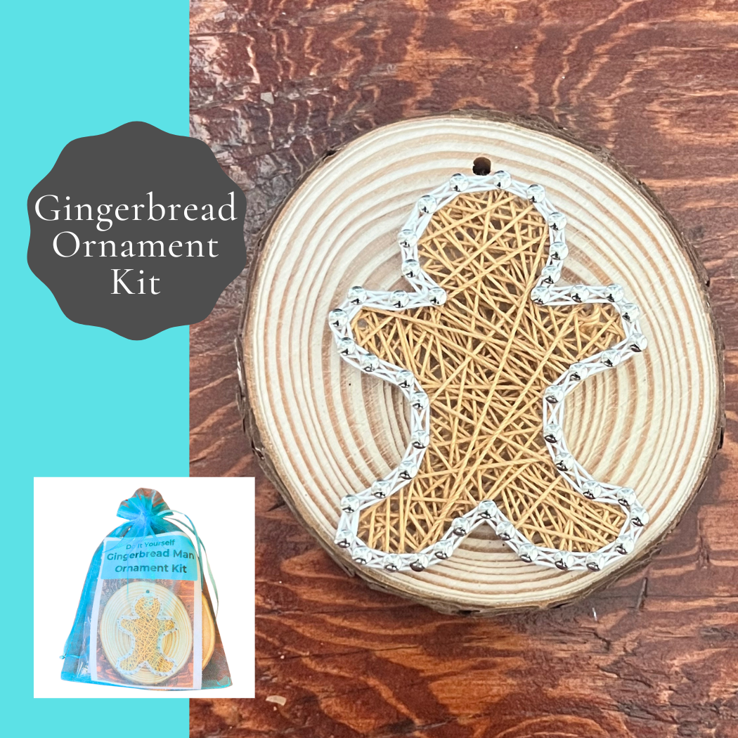 Gingerbread String Art Ornament Kit: DIY Christmas Craft