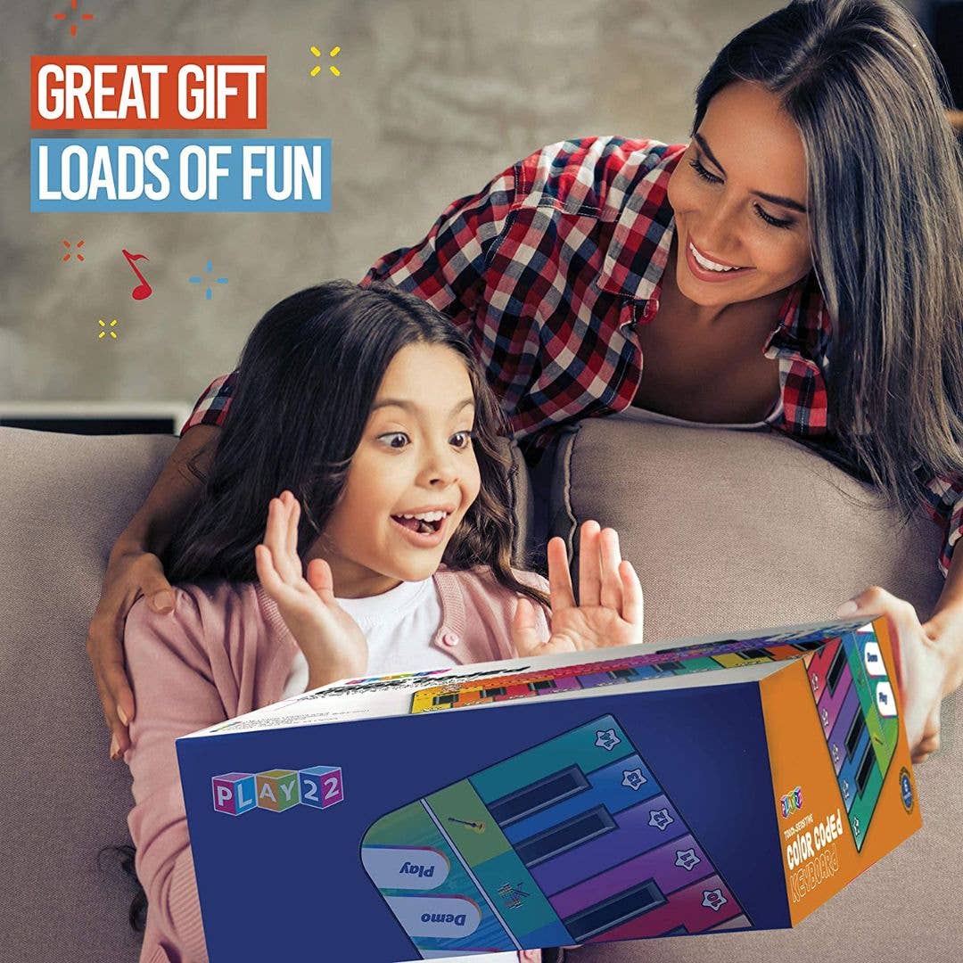 6 ft. Floor Piano Mat for Toddlers - Giant Piano Playmat