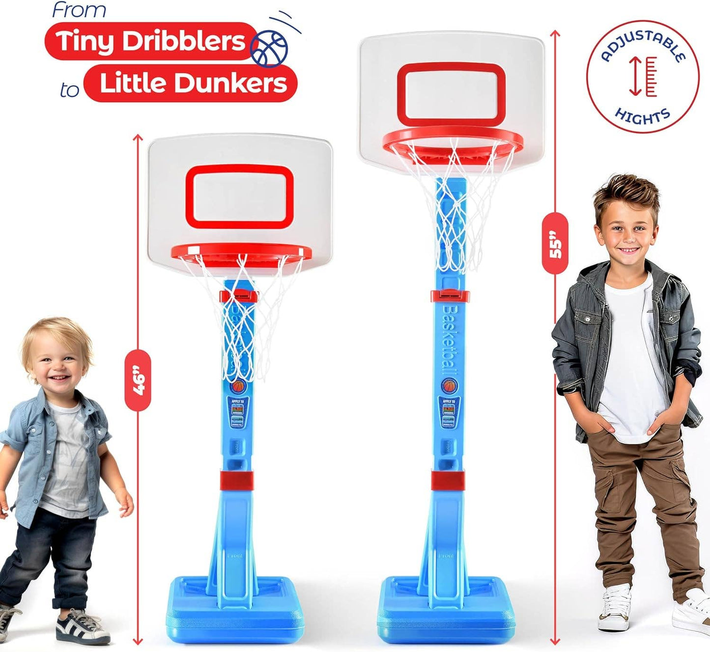 Basketball Hoop for Toddler Kids Height Adjustable Set