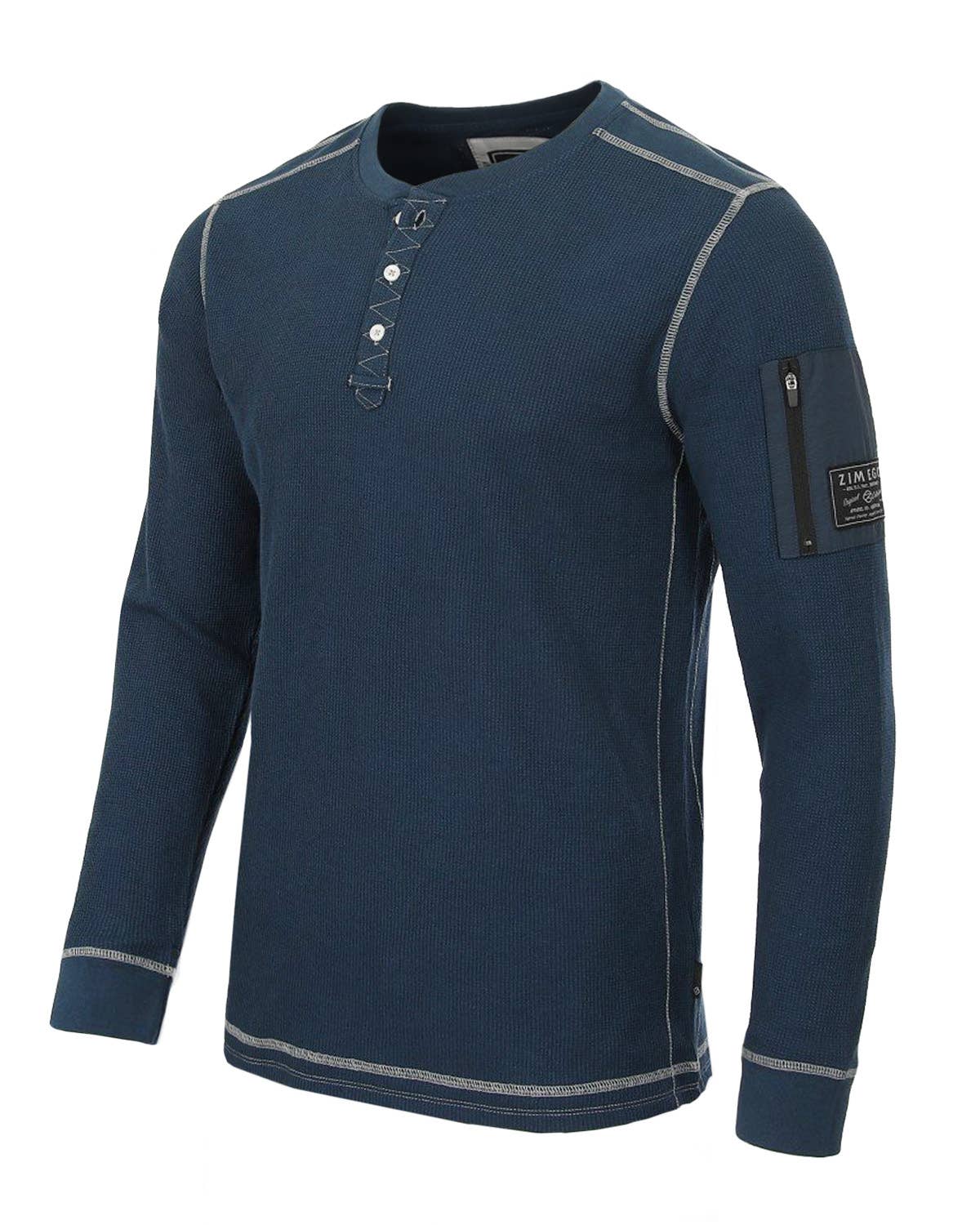 Men's Casual Basic Long Sleeve Thermal Athleisure Henley