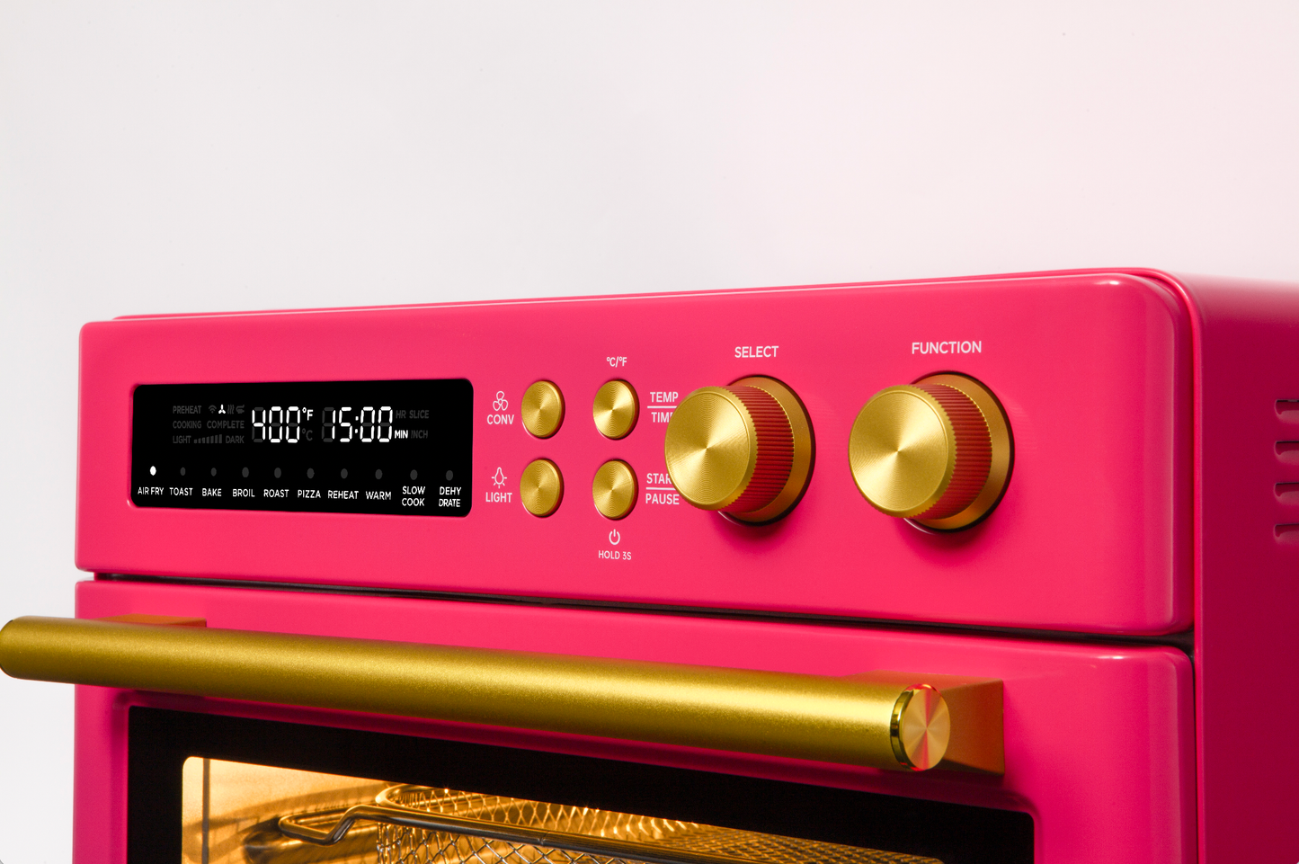 VAL CUCINA 10-in-1 Air Fryer Toaster Oven - Hot Pink