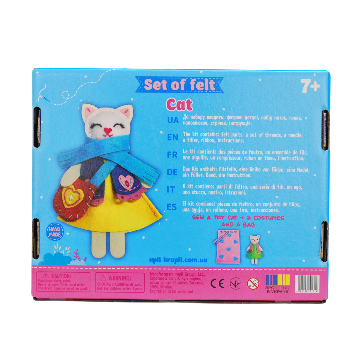 APLI Krapli — Felt Toy: toy Cat — Ages 6+
