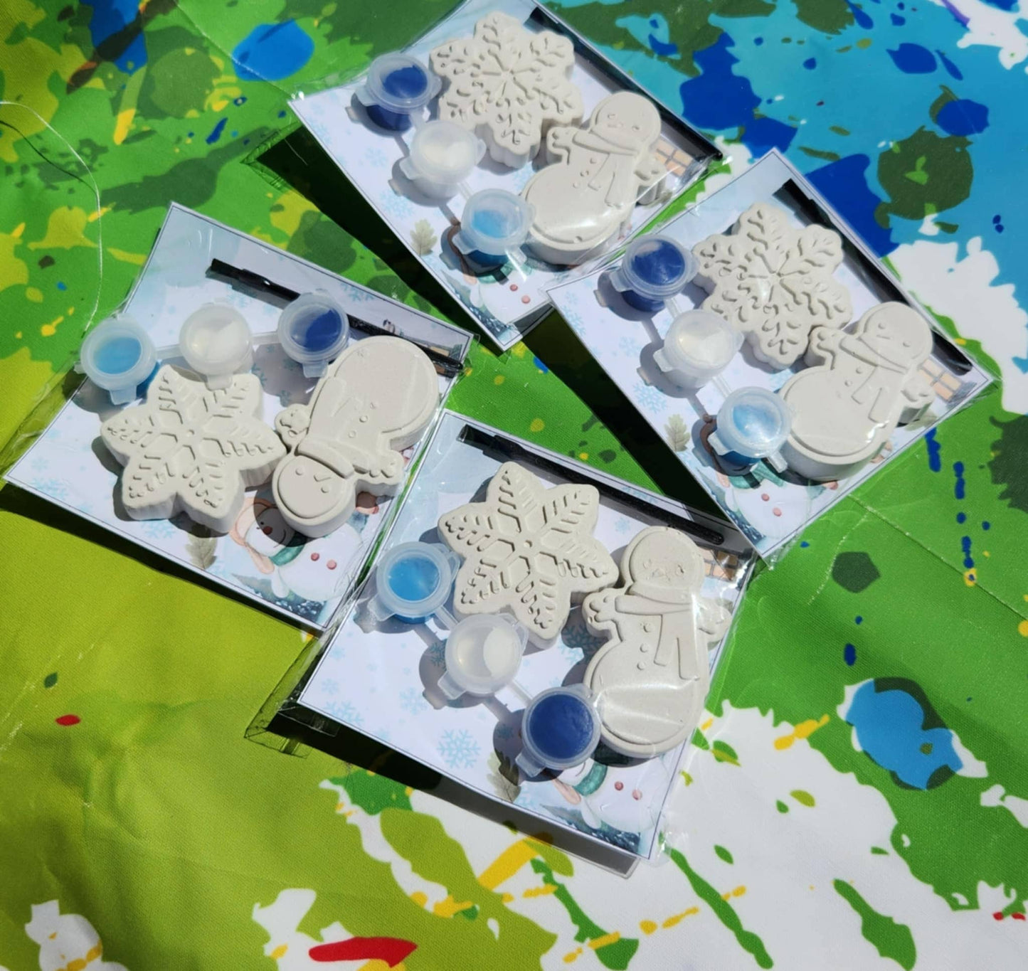 Snowmen, Snowflake Christmas Party Paint your own Kits ,